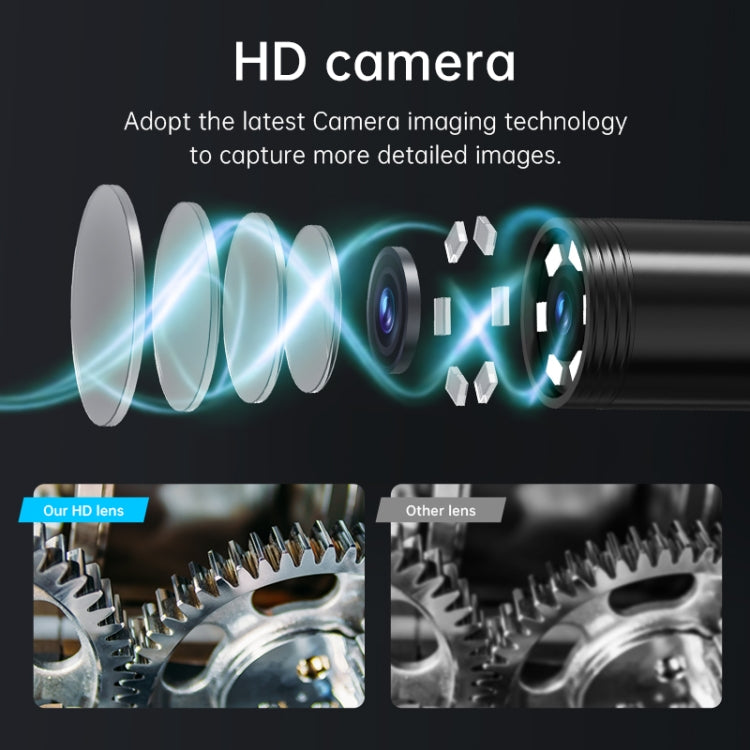 128AV 8mm Lenses Industrial Pipeline Endoscope with 2.4 inch Screen, Spec:1m Tube -  by buy2fix | Online Shopping UK | buy2fix