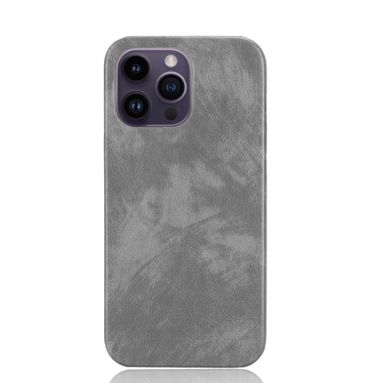 For iPhone 15 Pro Max Litchi Texture Back Cover Phone Case(Grey) - iPhone 15 Pro Max Cases by buy2fix | Online Shopping UK | buy2fix