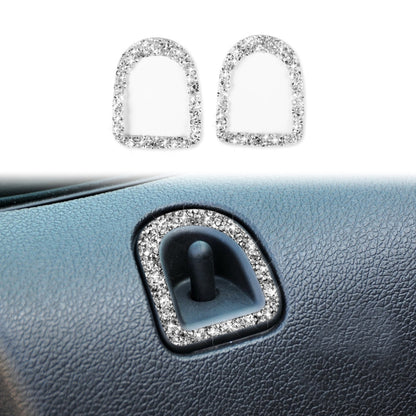 For Ford Mustang 2009-2013 2pcs Car Door Lock Frame Diamond Decoration Sticker, Left Hand Drive - Car Interior Mouldings by buy2fix | Online Shopping UK | buy2fix