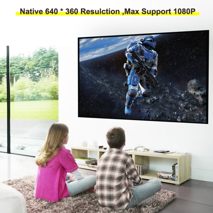 YG230 LED 1080P Mini Portable Projector Children Projector, Same Screen Version, Plug Type:US Plug - Mini Projector by buy2fix | Online Shopping UK | buy2fix