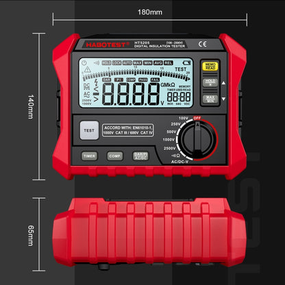 HABOTEST HT5205 Insulation Resistor Tester - Battery & Resistance Tester by HABOTEST | Online Shopping UK | buy2fix