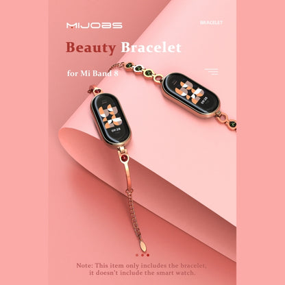 For Xiaomi Mi Band 8 / 9 / 9 NFC Mijobs Ruyi Beauty Bracelet Watch Band(Rose Gold Red) - Watch Bands by MIJOBS | Online Shopping UK | buy2fix