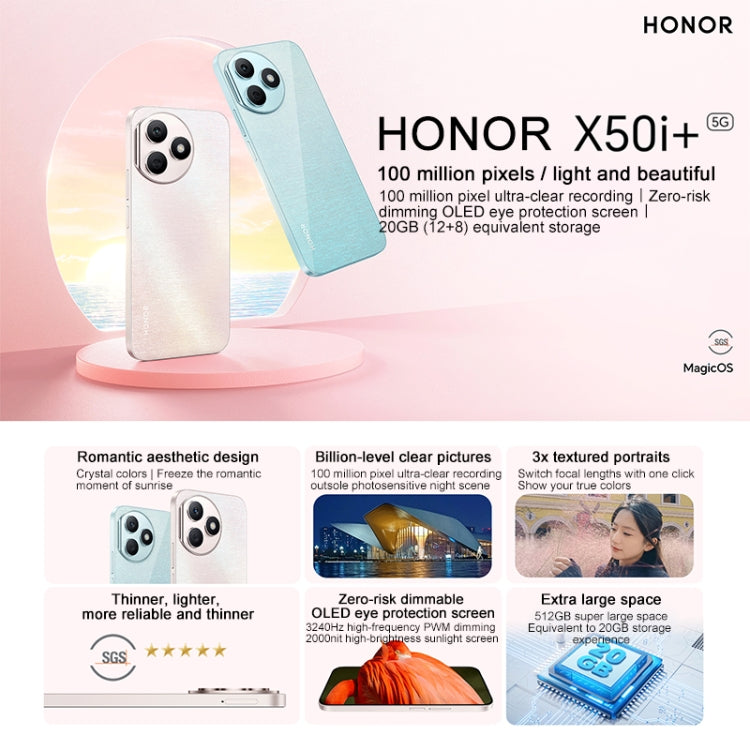 Honor X50i+, 12GB+512GB,  6.7 inch MagicOS 7.2 Dimensity 6080 Octa Core up to 2.4GHz, Network: 5G, OTG, Not Support Google Play(Black) - Honor by Huawei | Online Shopping UK | buy2fix