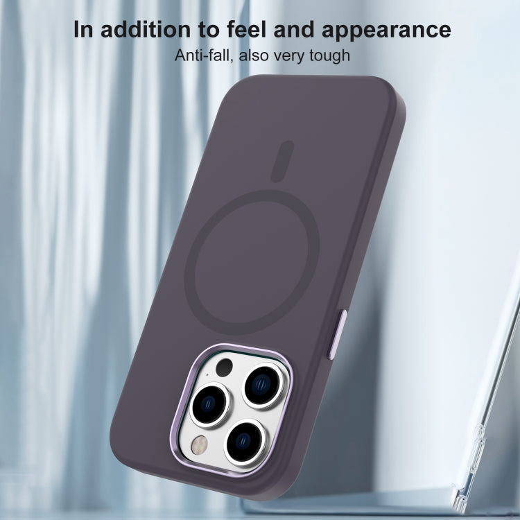 For iPhone 15 Pro Mutural Karen Series Liquid Silicone Magsafe Phone Case(Grey) - iPhone 15 Pro Cases by Mutural | Online Shopping UK | buy2fix