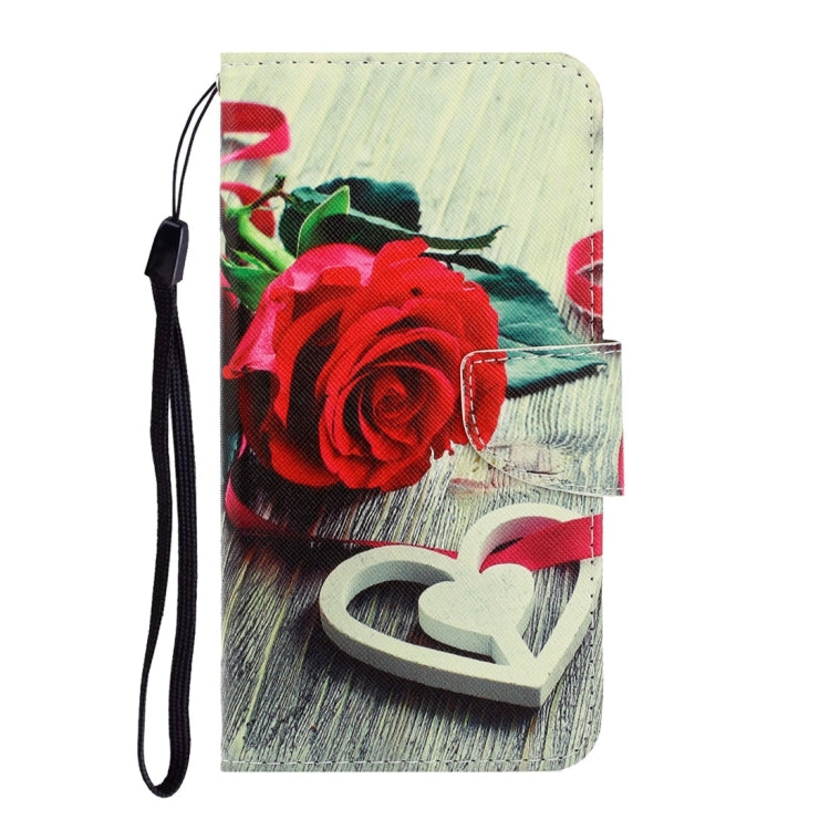 For Xiaomi Redmi 9A 3D Colored Drawing Horizontal Flip PU Leather Case with Holder & Card Slots & Wallet(Red Rose) - Xiaomi Cases by buy2fix | Online Shopping UK | buy2fix