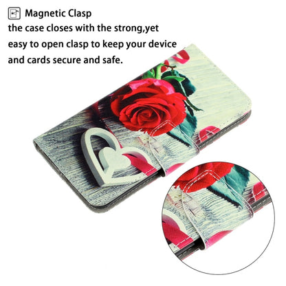 For Xiaomi Redmi 9A 3D Colored Drawing Horizontal Flip PU Leather Case with Holder & Card Slots & Wallet(Red Rose) - Xiaomi Cases by buy2fix | Online Shopping UK | buy2fix