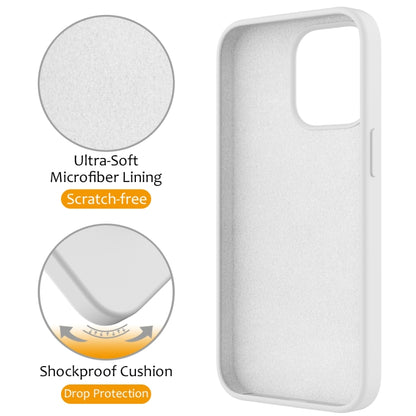 For iPhone 15 Pro Max MagSafe Magnetic Liquid Silicone Phone Case with Ring Holder(White) - iPhone 15 Pro Max Cases by buy2fix | Online Shopping UK | buy2fix