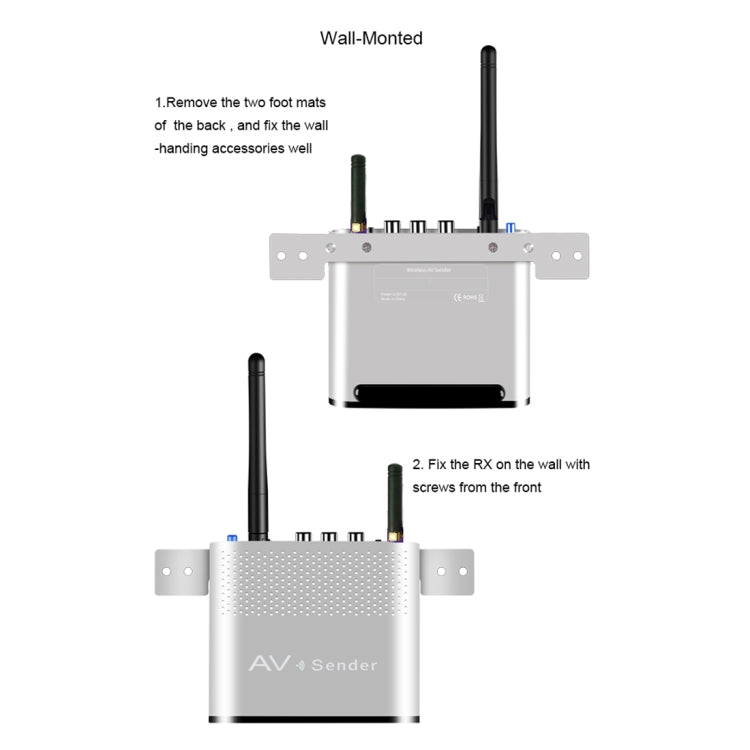 Measy AV230-2 2.4GHz Set-top Box Wireless Audio / Video Transmitter + 2 Receiver, Transmission Distance: 300m, EU Plug - Consumer Electronics by Measy | Online Shopping UK | buy2fix