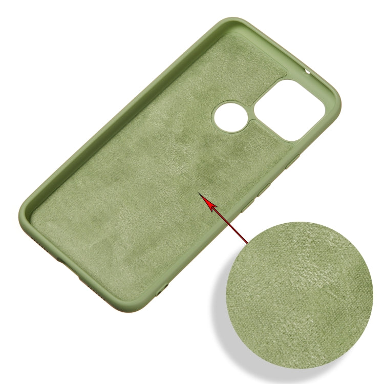 For Google Pixel 4a 5G Pure Color Liquid Silicone Shockproof Full Coverage Case(Green) - Mobile Accessories by buy2fix | Online Shopping UK | buy2fix