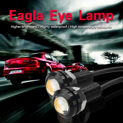 10 PCS 23mm 1.5W DC9-80V Motorcycle Eagle Eye Light Double Lens(Yellow Light) - Eagle Eye Lights by buy2fix | Online Shopping UK | buy2fix