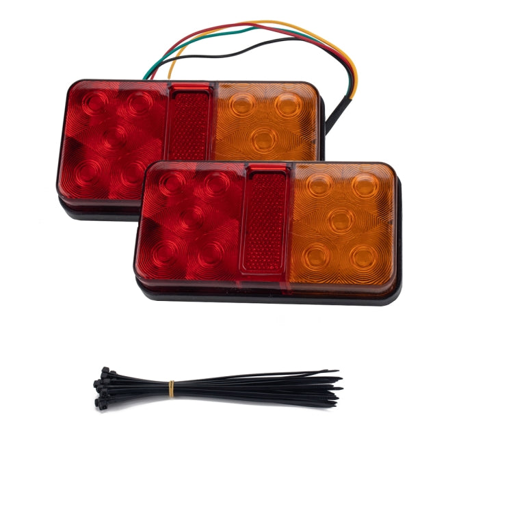 2 PCS Trailer / Truck H-type Long Strip 10LEDs Tail Light Set - License Plate Lights by buy2fix | Online Shopping UK | buy2fix