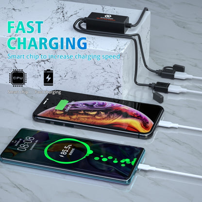 WUPP CS-1186A1 Motorcycle SAE Dual USB Fast Charging Charger - In Car by WUPP | Online Shopping UK | buy2fix