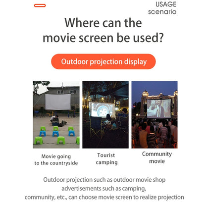 Simple Folding High Density Polyester Projector Film Curtain, Size:60 inch (4:3) Projection Area: 120x90cm - Consumer Electronics by buy2fix | Online Shopping UK | buy2fix