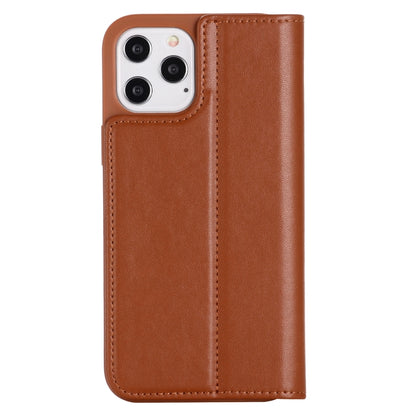 For iPhone 12 mini GEBEI PU+TPU Horizontal Flip Protective Case with Holder & Card Slots (Brown) - iPhone 12 mini Cases by GEBEI | Online Shopping UK | buy2fix