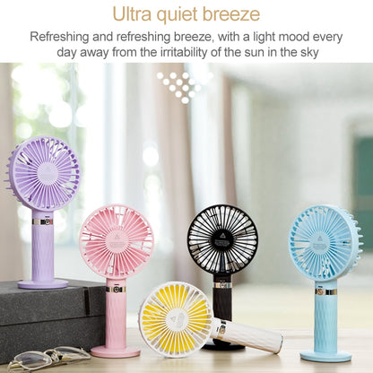 S8 Portable Mute Handheld Desktop Electric Fan, with 3 Speed Control (Purple) - Consumer Electronics by buy2fix | Online Shopping UK | buy2fix