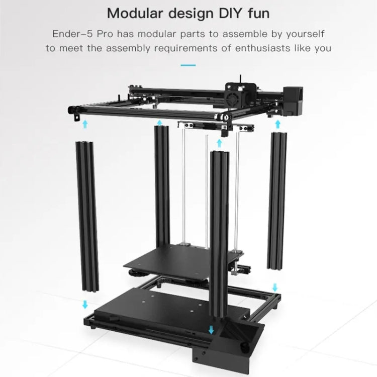 CREALITY Ender-5 Pro Silent Mainboard Double Y-axis DIY 3D Printer, Print Size : 22 x 22 x 30cm, AU Plug - 3D Printer by Creality | Online Shopping UK | buy2fix