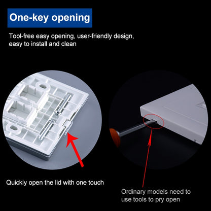 CAT.6 Shielded Pass-through Network Module, Dual Ports Panel + Shielded Pass-through (Gold) - Lan Cable and Tools by buy2fix | Online Shopping UK | buy2fix