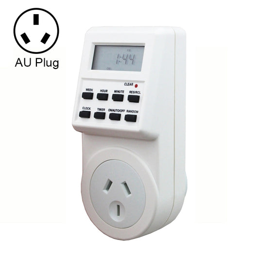 AC 240V Smart Home Plug-in LCD Display Clock Summer Time Function 12/24 Hours Changeable Timer Switch Socket, AU Plug - Energy Saving Timer Socket by buy2fix | Online Shopping UK | buy2fix