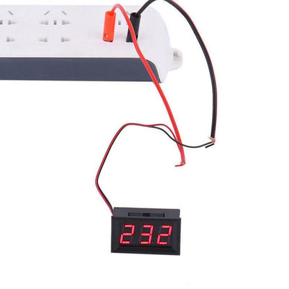 10 PCS 0.56 inch 2 Terminal Wires Digital Voltage Meter with Shell, Color Light Display, Measure Voltage: DC 4.5-30V (Red) - Consumer Electronics by buy2fix | Online Shopping UK | buy2fix