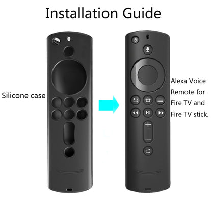 Non-slip Texture Washable Silicone Remote Control Cover for Amazon Fire TV Remote Controller (Black) - Consumer Electronics by buy2fix | Online Shopping UK | buy2fix