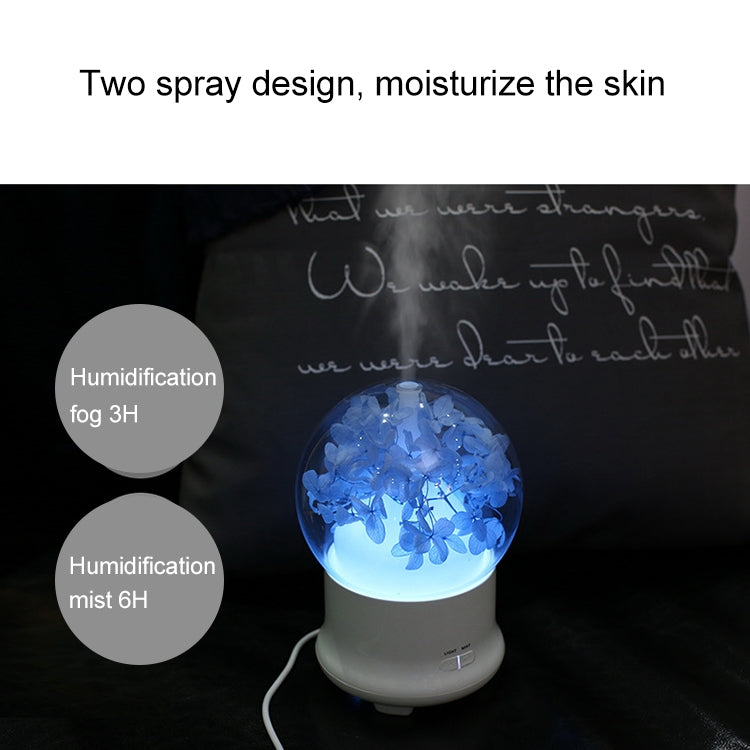 ML-824 100ML Gypsophila Flowers Aromatherapy Diffuser Air Humidifier with Colorful LED Light for Office / Home(Green) - Home & Garden by buy2fix | Online Shopping UK | buy2fix