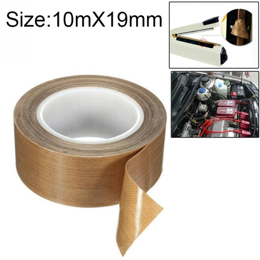 Teflon High Temperature Resistant Cloth Tape Sealing Machine Heat Insulation Tape, Size: 10m x 19mm - Home & Garden by buy2fix | Online Shopping UK | buy2fix