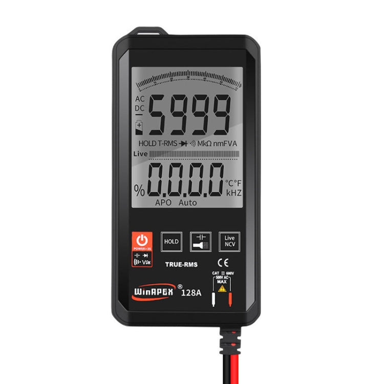 HY128A Conventional Screen Ultra-thin Touch Smart Digital Multimeter Fully Automatic High Precision True Effective Value Multimeter - Consumer Electronics by buy2fix | Online Shopping UK | buy2fix