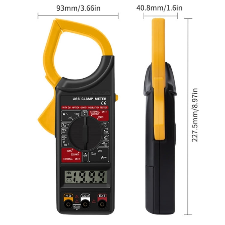 ANENG 266X Automatic High-Precision Clamp Multimeter with Buzzer (Yellow) - Consumer Electronics by ANENG | Online Shopping UK | buy2fix