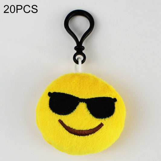 20 PCS Creative Plush Doll Mobile Pendants Gift Cartoon Cute Facial Expression Decorations Keychains with Hook - Key Rings by buy2fix | Online Shopping UK | buy2fix