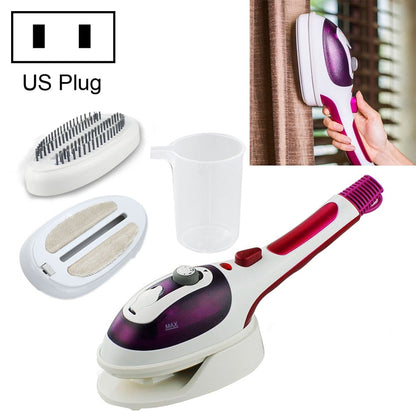 Multifunction Household Handheld Steamer Travel Portable Hand - Held Steam Hanging Hot Machine Ceramic Bottom with Flannelette Brush & Hair Brush & Measuring Cup,US Plug(Purple) - Home & Garden by buy2fix | Online Shopping UK | buy2fix