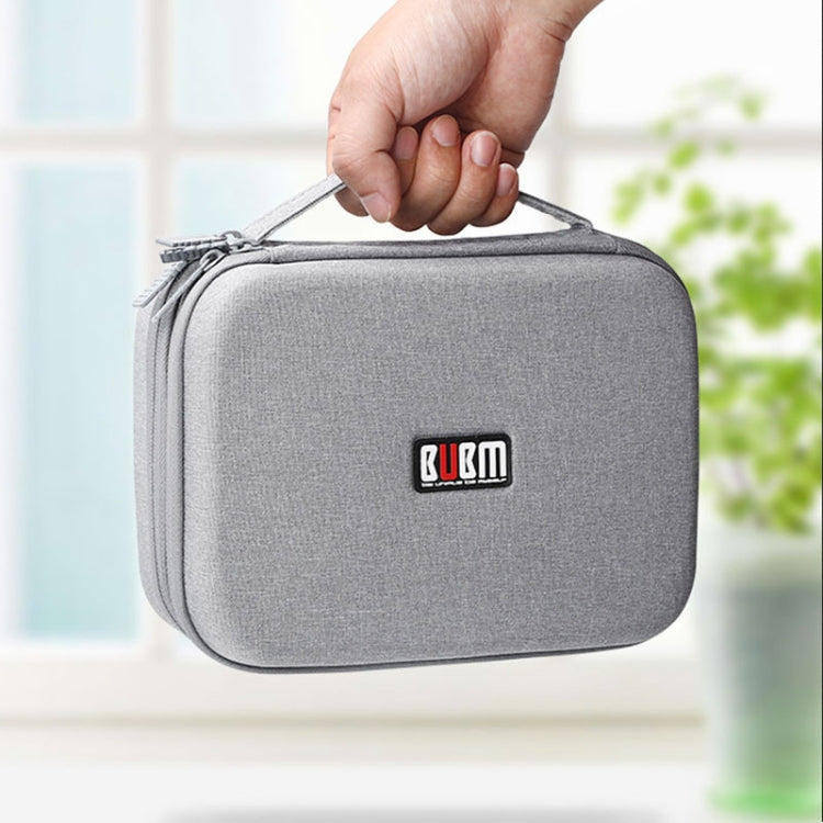 BUBM Multi-function Headphone Charger Data Cable Digital Storage Bag, Size:25x20x8cm(Grey) - Digital Storage Bag by BUBM | Online Shopping UK | buy2fix