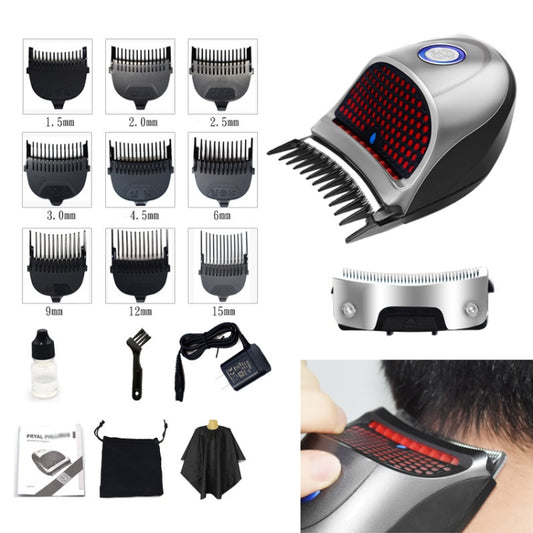 HJ-2018 Men Electric Shaver Fader Self-help Hair Clipper, with Cloth + Sponge + Pure Steel Tooth Scissors +Plain Steel Scissors + Spare Cutter Head, Standard Version, CN Plug - Hair Trimmer by buy2fix | Online Shopping UK | buy2fix