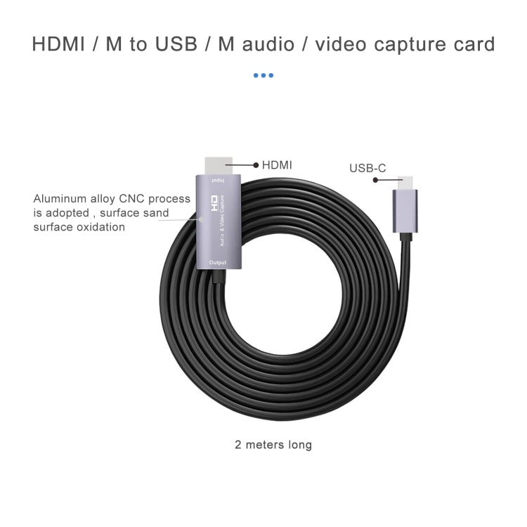 Z36A HDMI Male to USB-C / Type-C Male HD Video Capture Card, Cable Length: 2m - Consumer Electronics by buy2fix | Online Shopping UK | buy2fix