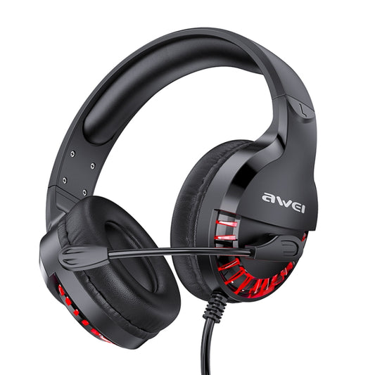 AWEI ES-770i Adjustable E-sports Gaming Headset with Mic(Black) - Multimedia Headset by awei | Online Shopping UK | buy2fix