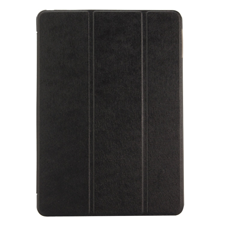 For iPad 9.7 (2018) & iPad 9.7 inch (2017) & iPad Air Silk Texture Horizontal Flip Leather Case with Three-folding Holder(Black) - Apple Accessories by buy2fix | Online Shopping UK | buy2fix