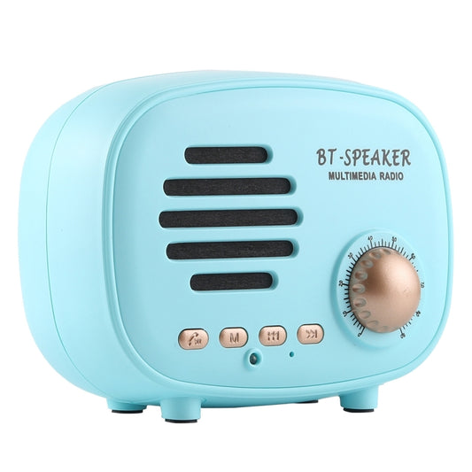 Q108 Retro Mini Wireless Bluetooth Speaker, Support Hands-free / TF Card / U disk / FM(Blue) - Mini Speaker by buy2fix | Online Shopping UK | buy2fix