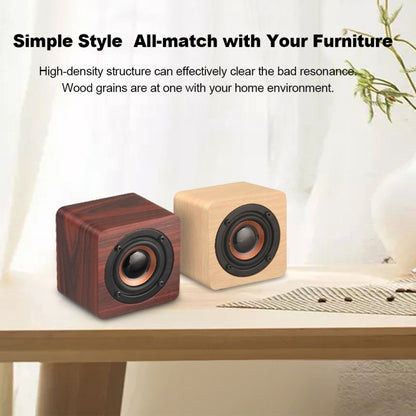 Q1 Wooden Mini Portable Mega Bass Wireless Bluetooth Speaker(Walnut wood) - Mini Speaker by buy2fix | Online Shopping UK | buy2fix