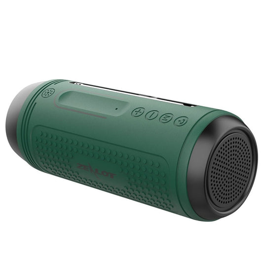 ZEALOT A1 Multifunctional Bass Wireless Bluetooth Speaker, Built-in Microphone, Support Bluetooth Call & AUX & TF Card & LED Lights (Dark Green) - Desktop Speaker by ZEALOT | Online Shopping UK | buy2fix