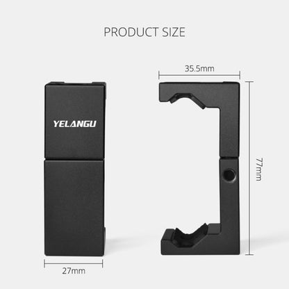 YELANGU PC141 Spring Style Auto Telescopic Phone Holder Bracket with Cold Shoe Base Mount(Black) - Consumer Electronics by YELANGU | Online Shopping UK | buy2fix