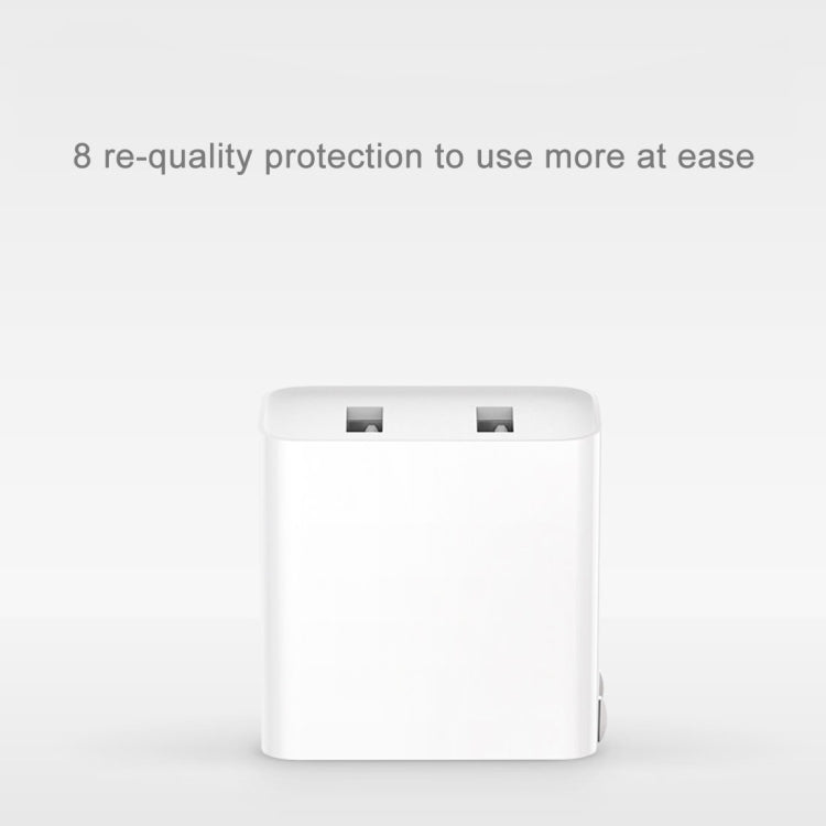 Original Xiaomi 3.6A QC3.0 Dual USB Port Smart Quick Charging Charger, For iPhone, Galaxy, Huawei, Xiaomi, LG, HTC and Other Smart Phones, Rechargeable Devices, AC100-240V Wide Voltage(White) - Mobile Accessories by Xiaomi | Online Shopping UK | buy2fix