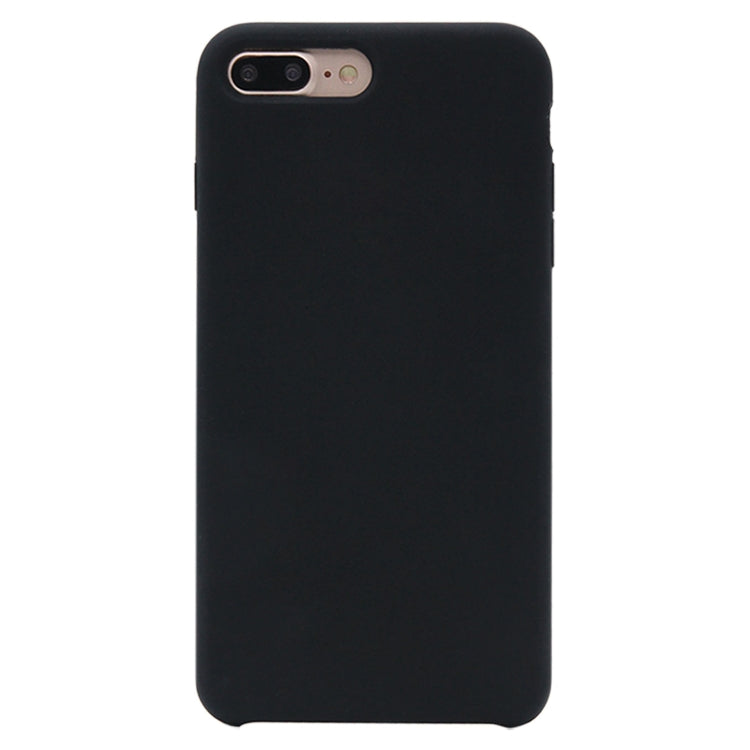 Pure Color Liquid Silicone Case for iPhone 8 Plus & 7 Plus(Black) - More iPhone Cases by buy2fix | Online Shopping UK | buy2fix