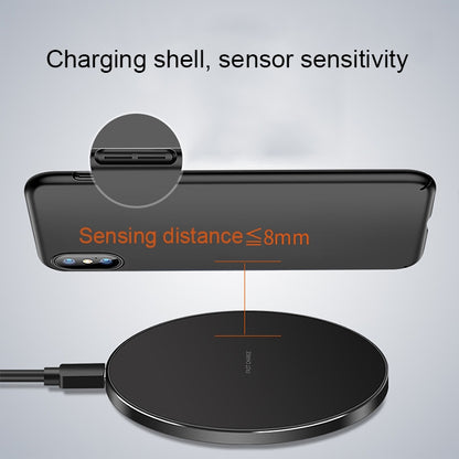 GY-68 Ultra-Thin Aluminum Alloy Wireless Fast Charging Qi Charger Pad(Black) - Wireless Charger by buy2fix | Online Shopping UK | buy2fix