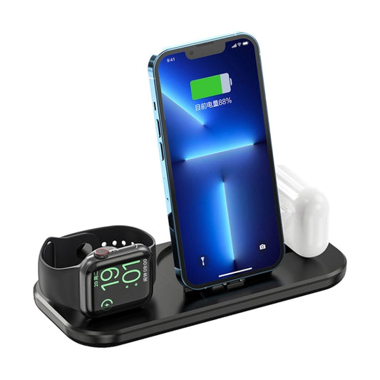 A32 3 in 1 Quick Wireless Charger for iPhone, iWatch, AirPods(Black) - Multifunction Charger by buy2fix | Online Shopping UK | buy2fix