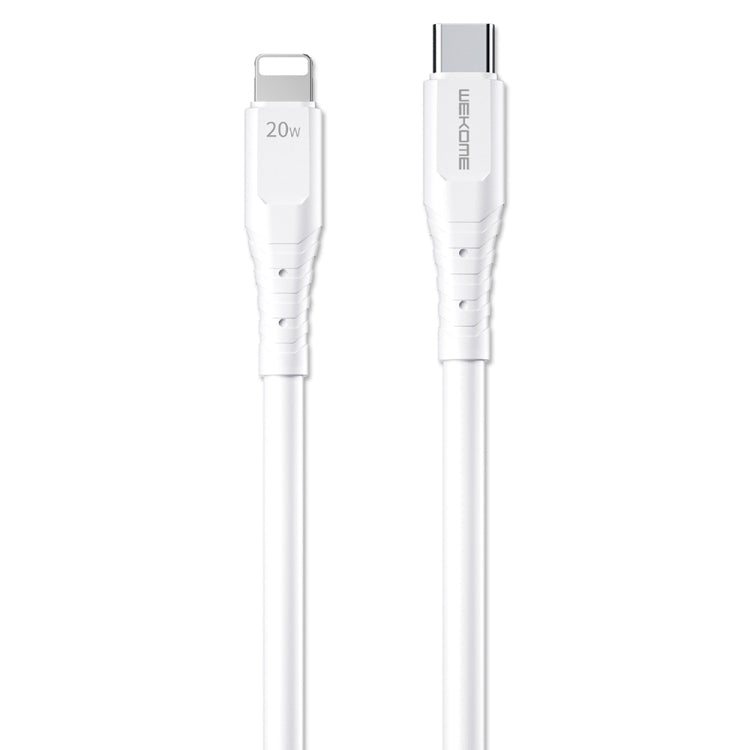 WK WDC-154 Type-C / USB-C to 8 Pin PD 20W Fast Charging Data Cable, Length: 1m(White) - Normal Style Cable by WK | Online Shopping UK | buy2fix