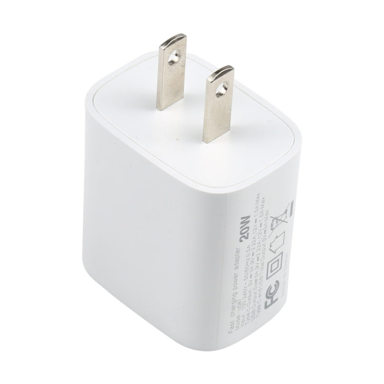 U087 20W USB-C / Type-C + USB Ports Fast Charging Travel Charger, US Plug - USB Charger by buy2fix | Online Shopping UK | buy2fix