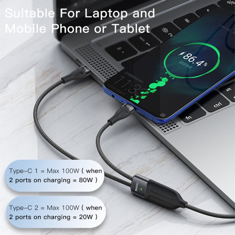 Yesido CA88 2 in 1 USB-C / Type-C to USB-C / Type-C Fast Charging Cable, Length: 1.2m - USB-C & Type-C Cable by Yesido | Online Shopping UK | buy2fix