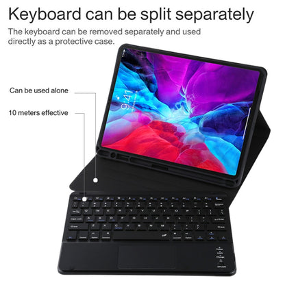 TG11BC Detachable Bluetooth Black Keyboard Microfiber Leather Tablet Case for iPad Pro 11 inch (2020), with Touchpad & Pen Slot & Holder (Black) - For iPad Pro by buy2fix | Online Shopping UK | buy2fix