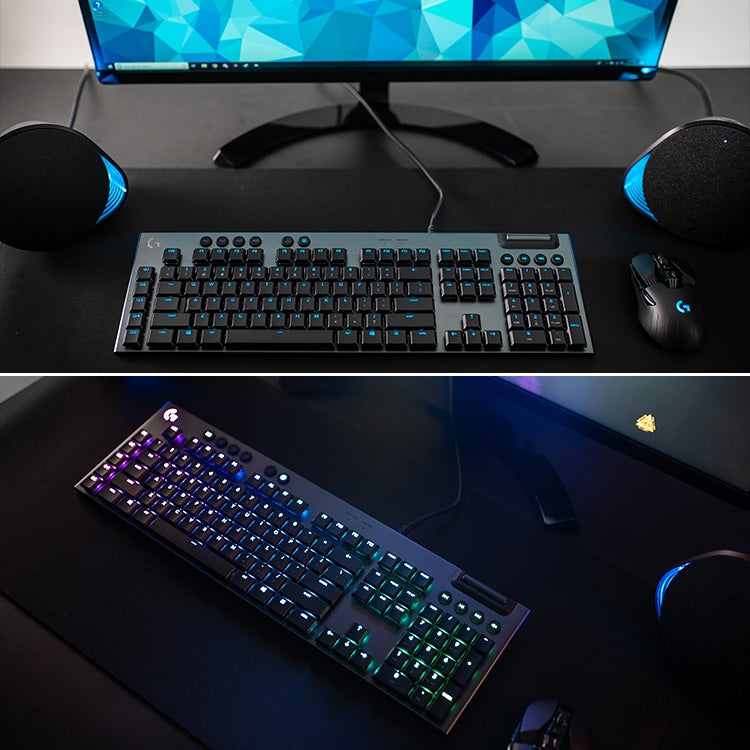 Logitech G813 RGB Mechanical Wired Gaming Keyboard (GL-Linear), Length: 1.8m - Wired Keyboard by Logitech | Online Shopping UK | buy2fix