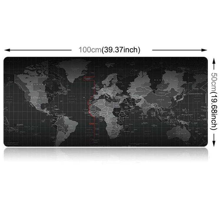 Extended Large Anti-Slip World Map Pattern Soft Rubber Smooth Cloth Surface Game Mouse Pad Keyboard Mat, Size: 100 x 50cm - Mouse Pads by buy2fix | Online Shopping UK | buy2fix