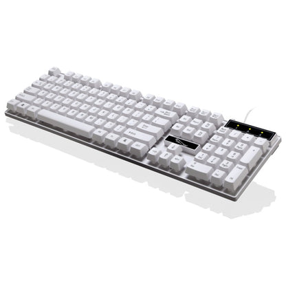 ZGB Q17 104 Keys USB Wired Suspension Gaming Office Keyboard for Laptop, PC(White) - Wired Keyboard by buy2fix | Online Shopping UK | buy2fix